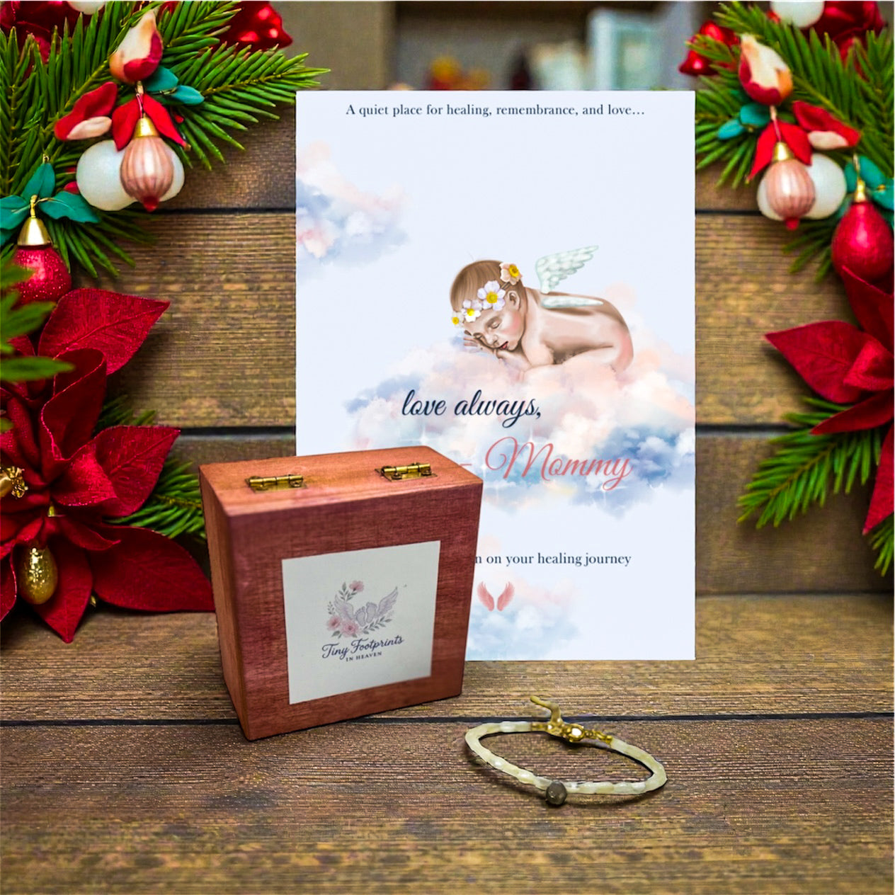 Love Always, Mommy – Angel Baby Healing Journal + Labradorite & Shell Bracelet (Christmas Pre-Sale)
