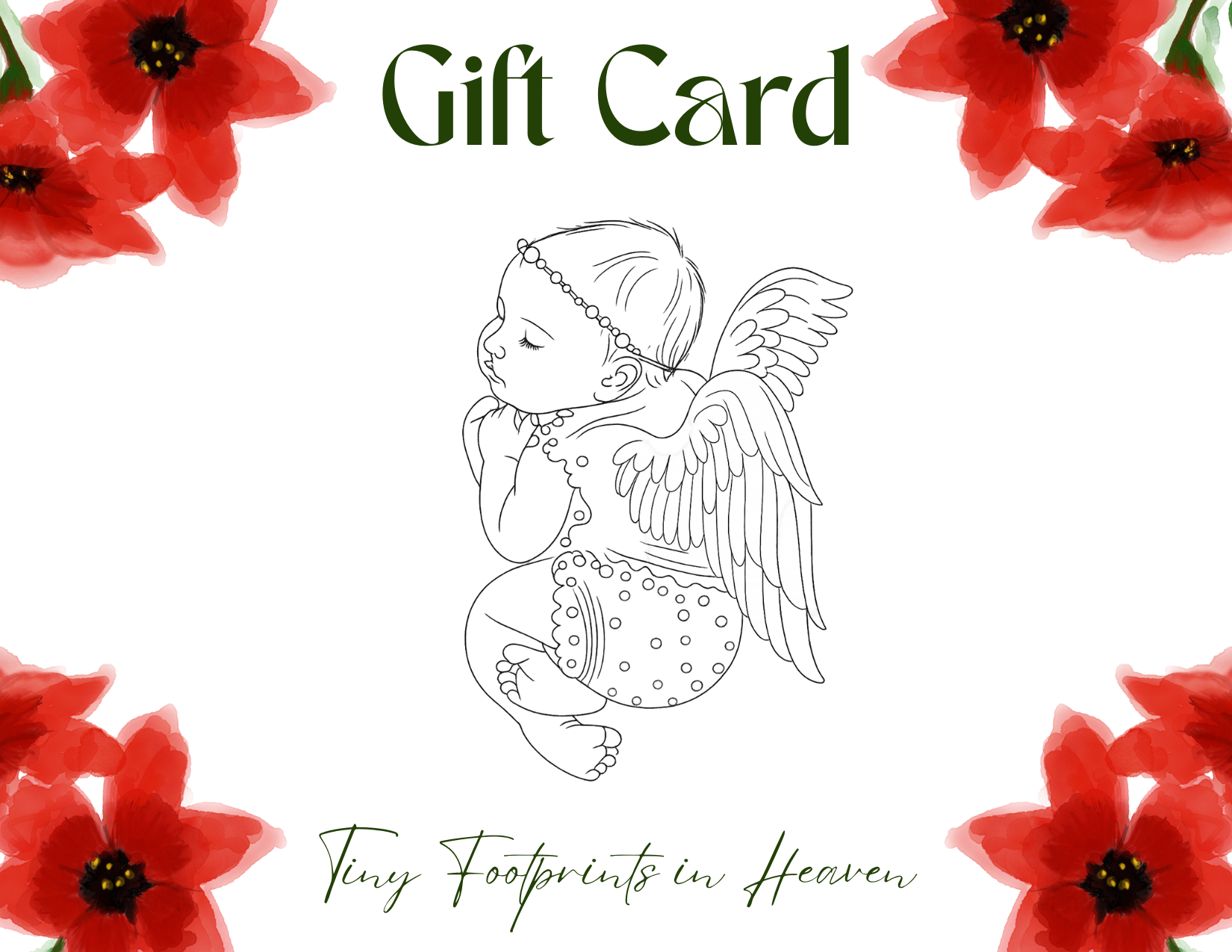 Tiny Footprints in Heaven Gift Card